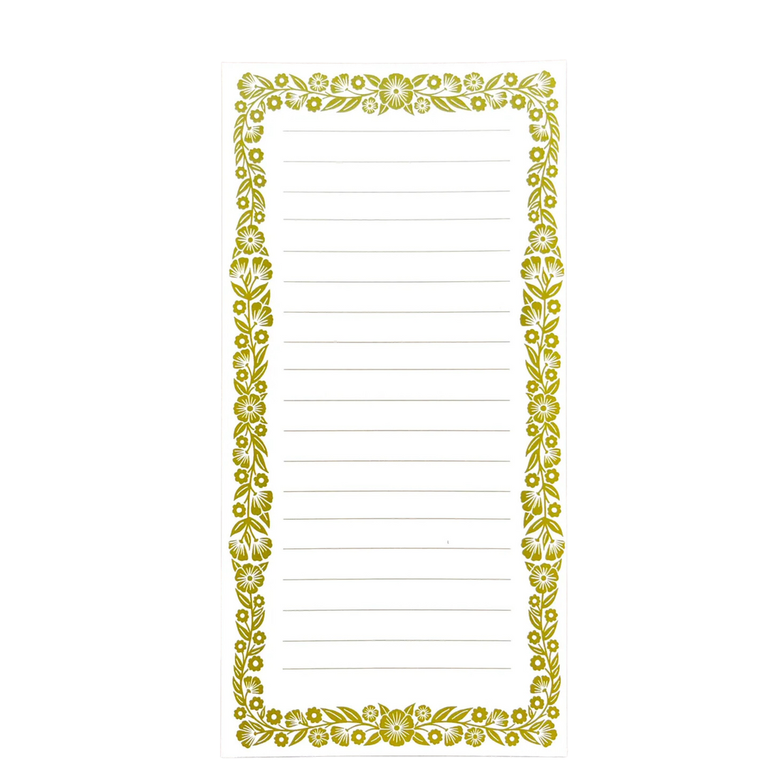 Floral Lined Market Notepad