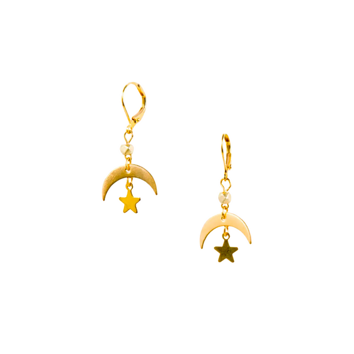 Moon and Star Earring