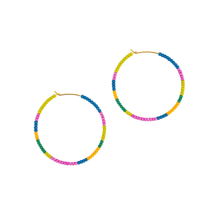 Beaded Hoop Earrings