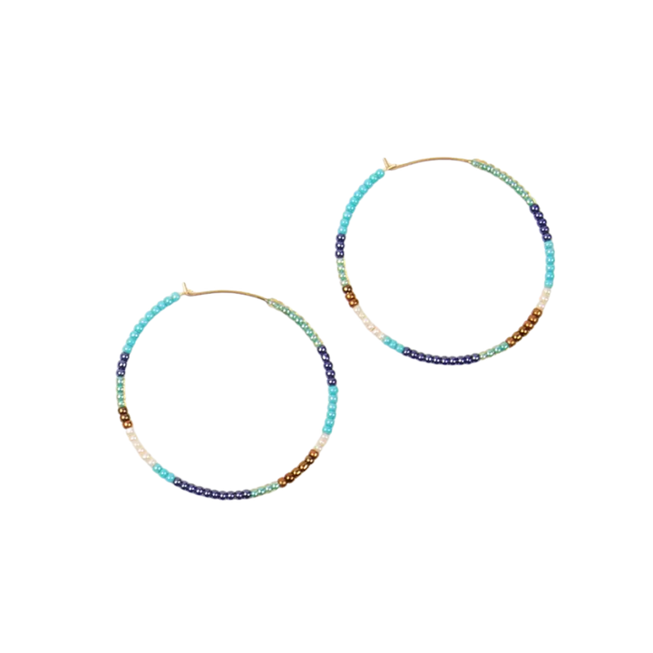 Beaded Hoop Earrings