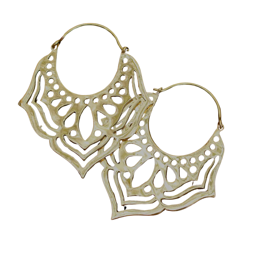 Brass Monarch Earrings