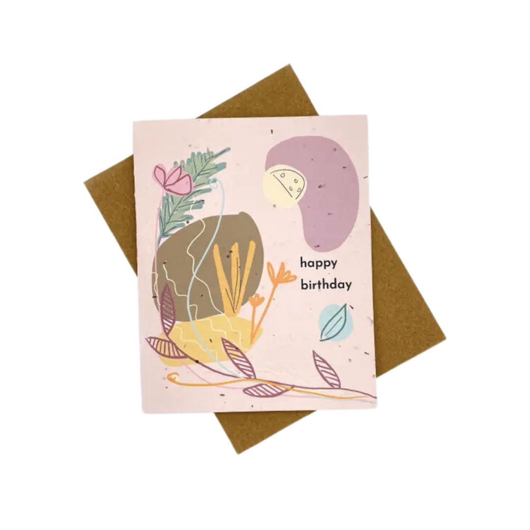 Floral Botanical Birthday Plantable Card