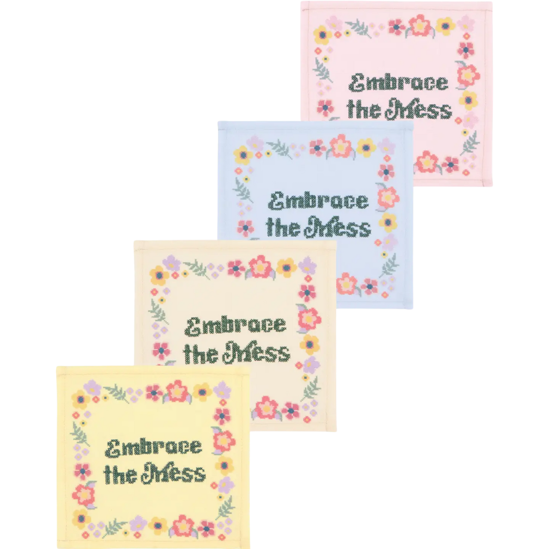 Kitsch Stitch Cocktail Napkins Set of 4 Assorted