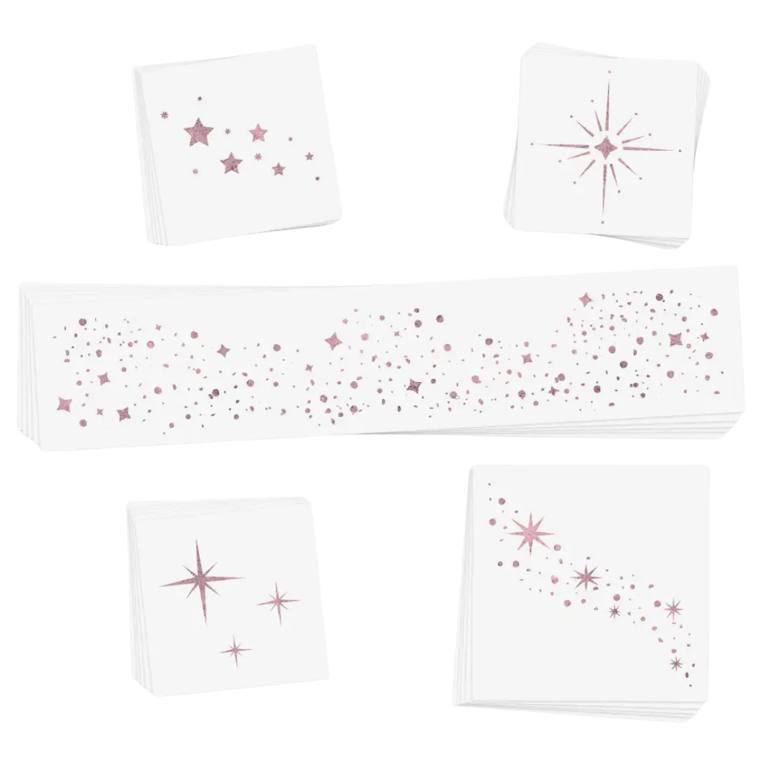 Starlight Pink Variety Set | Metallic Temporary Tattoos