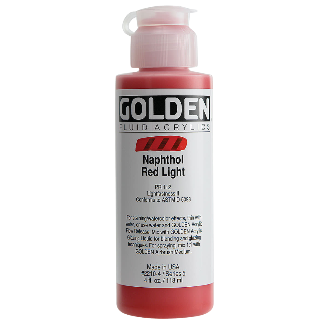Fluid Naphthol Red Light Acrylic Paint 4oz