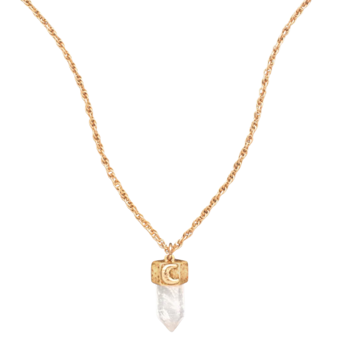Moon Magic Crystal Necklace | Gold