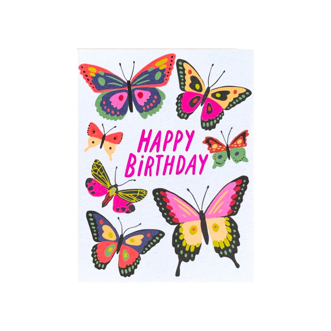 Happy Birthday Butterflies Card