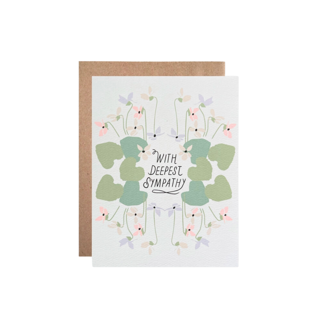 With Deepest Sympathy Violets Card