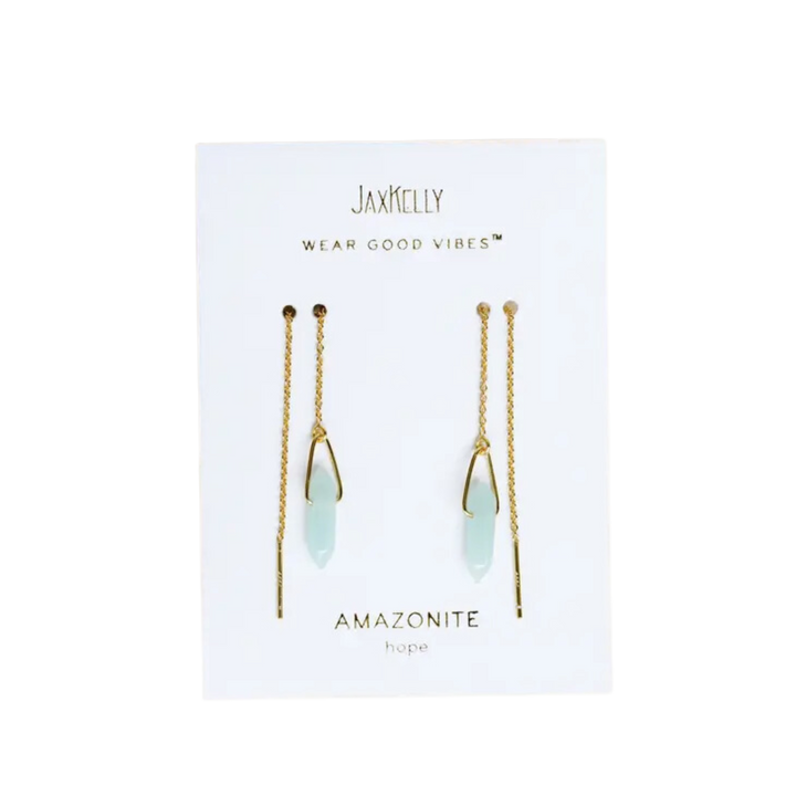 Gemstone Threader Earrings