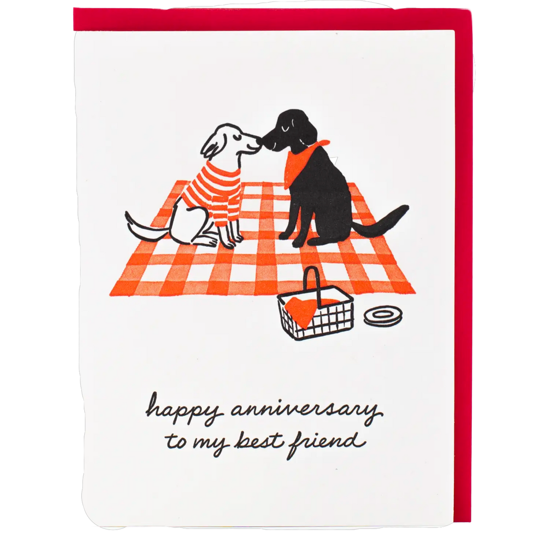Dog Picnic Anniversary Card