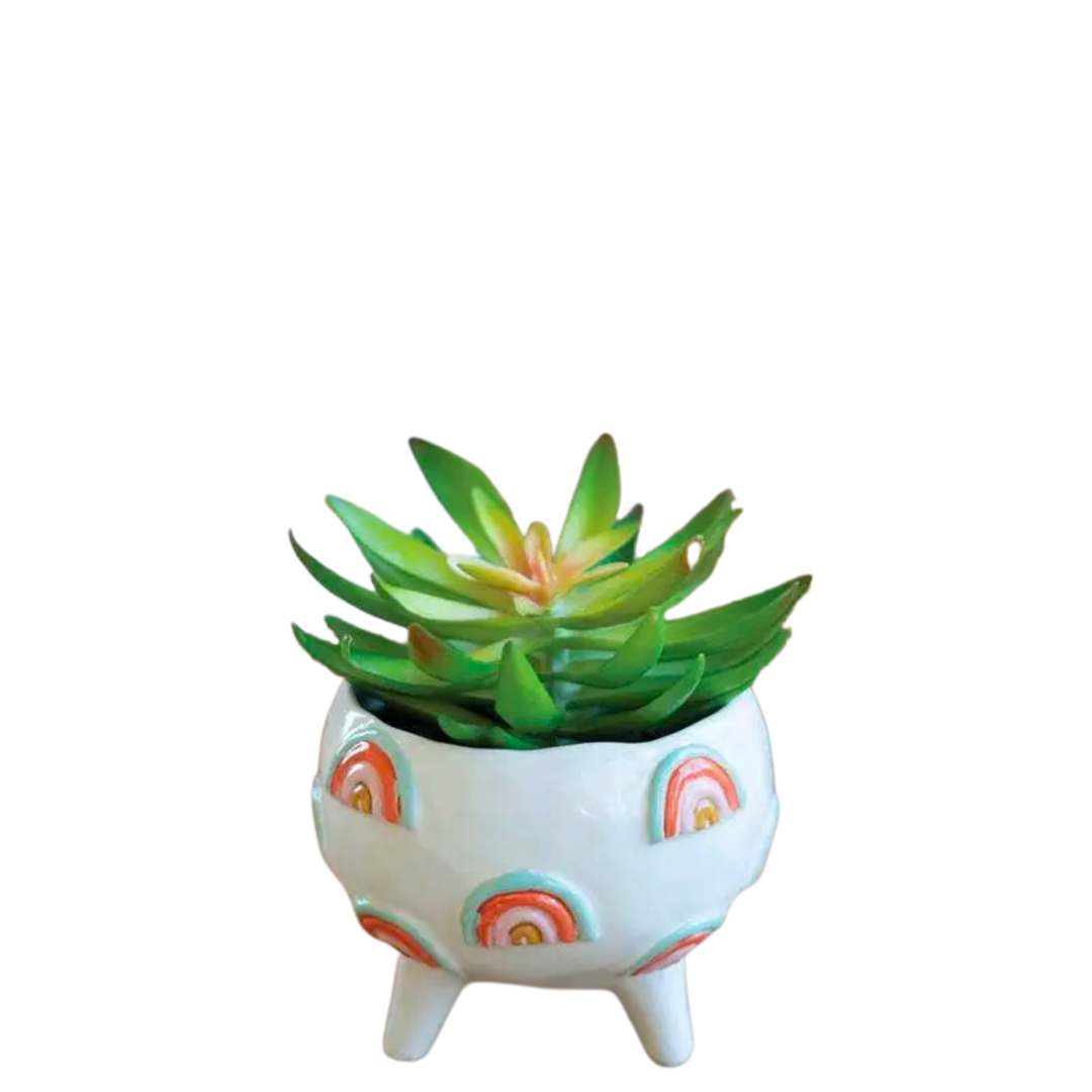 Ceramic Mini Rainbows Planter