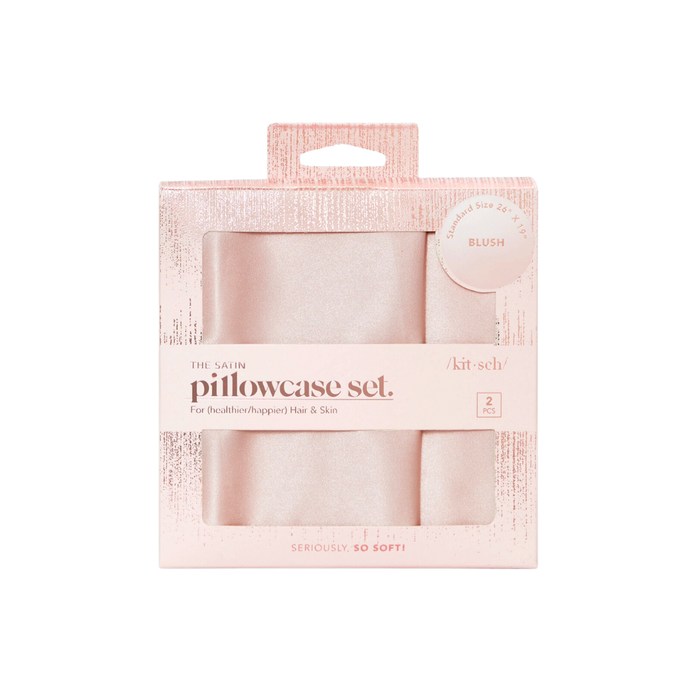 Holiday Satin Pillowcase 2p set - Blush