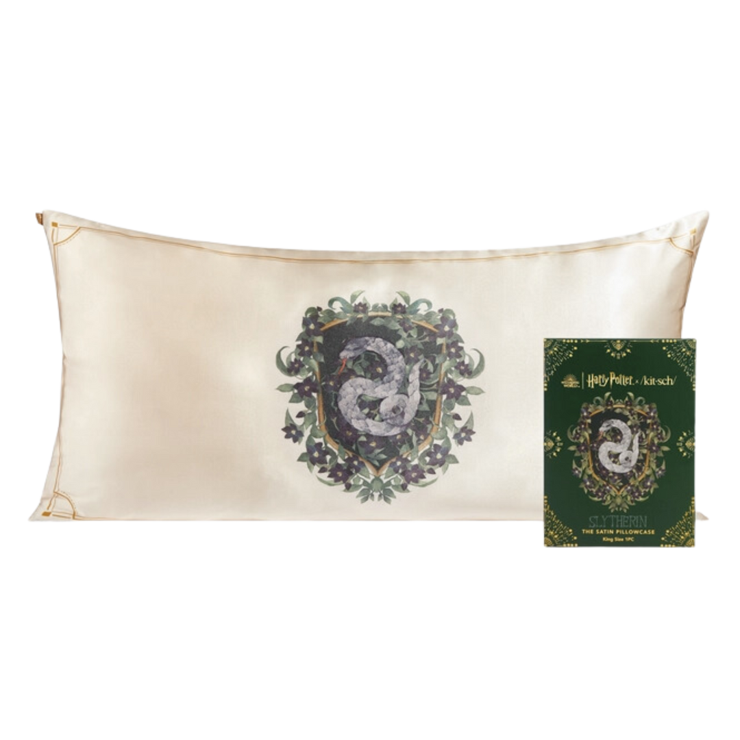 Harry Potter X Kitsch Satin Pillowcase King - Slytherin