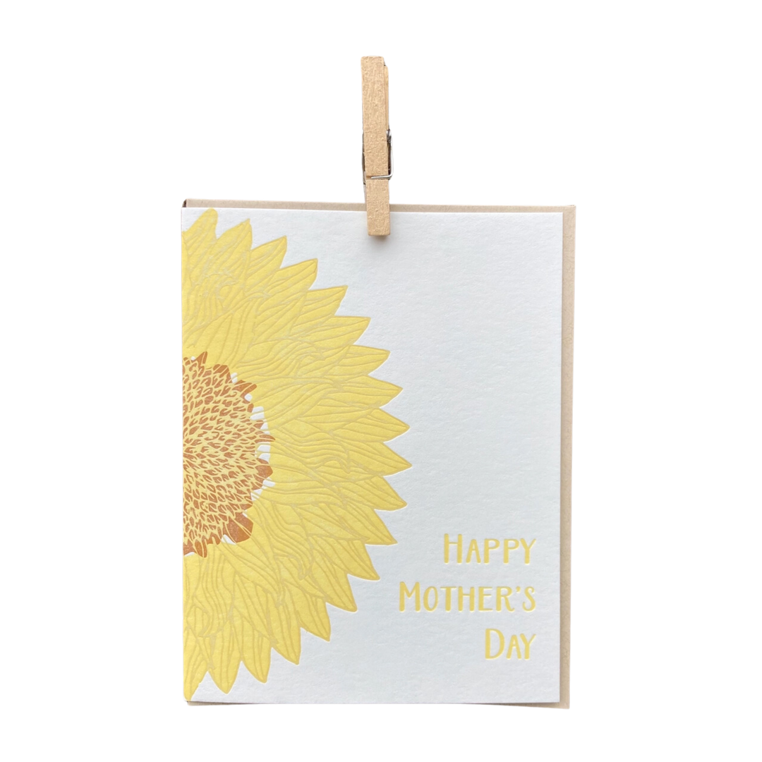 Sunflower Mom Letterpress Card