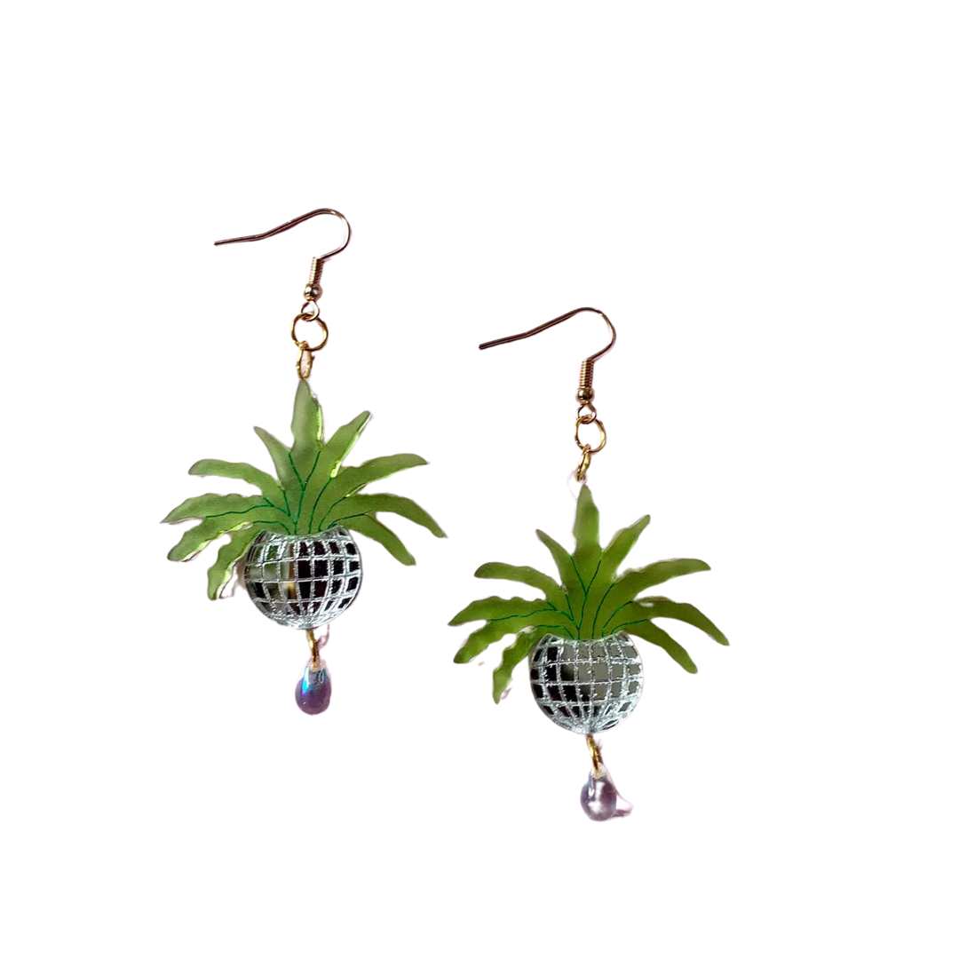 Disco Ball Planters Earrings