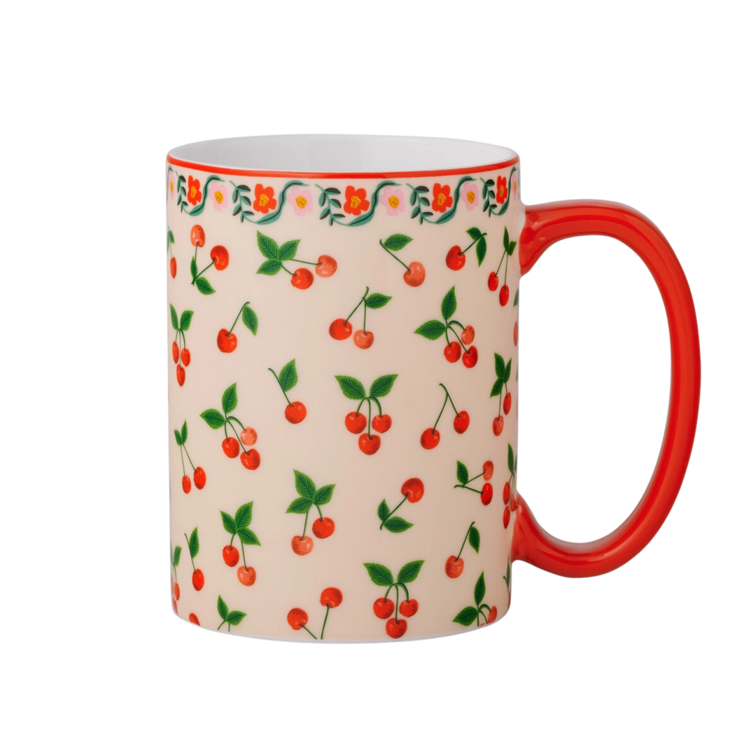 Cherries Porcelain Mug