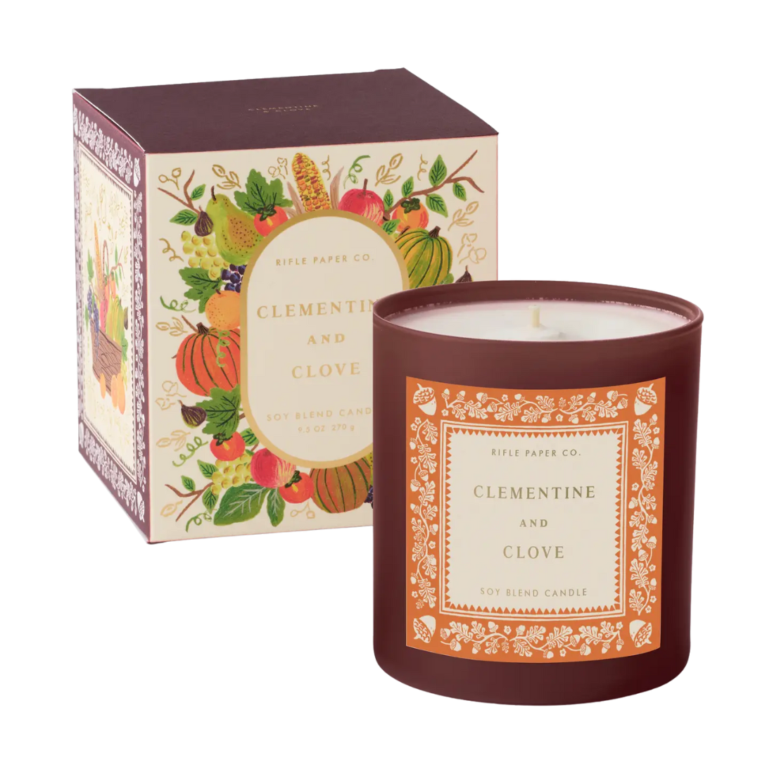 Clementine & Clove 9 oz Glass Candle