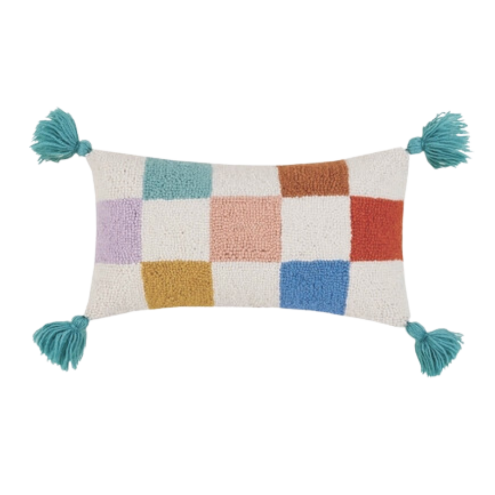 Discogrid Lumbar With Tassels Hook Pillow