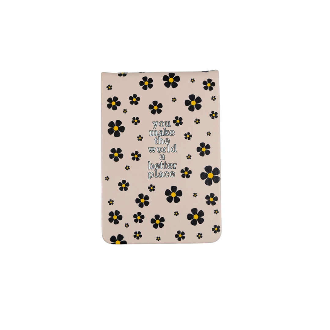 You Make The World A Better Place Pink Floral Pocket Journal