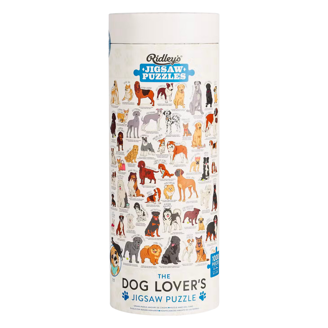 1000pc Dog Lover's Cream Jigsaw Puzzle
