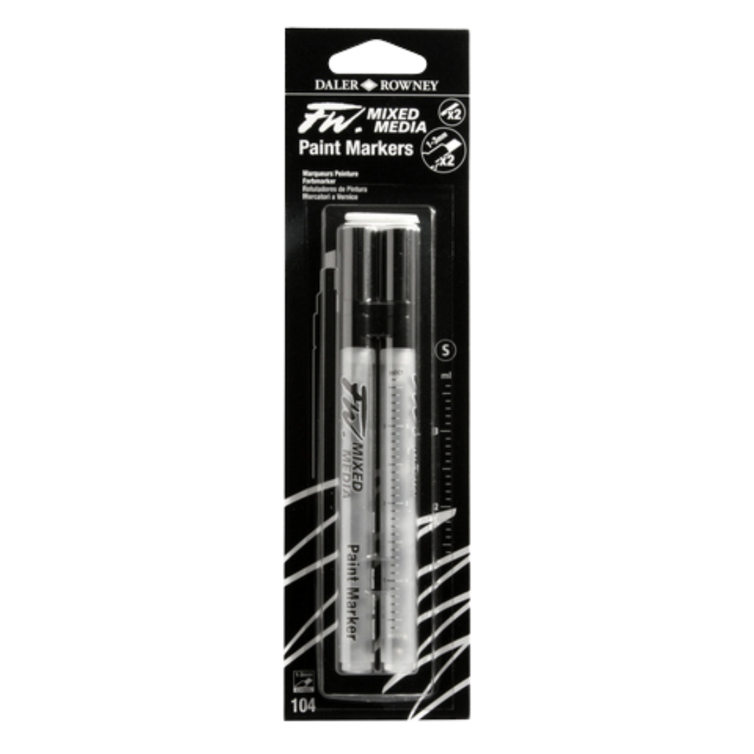 FW Empty Small Marker W/1-3MM Chisel Nibs 2pk