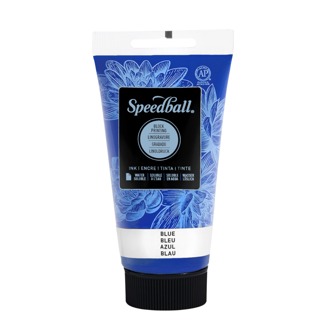 Water-Soluble Block Printing Ink 2.5oz - Blue