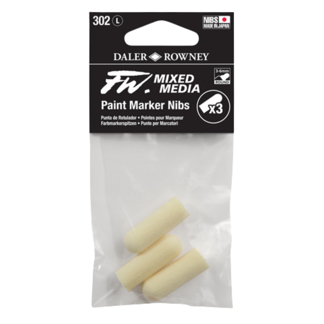 FW 3-6MM Round Tip Nibs 3pcs