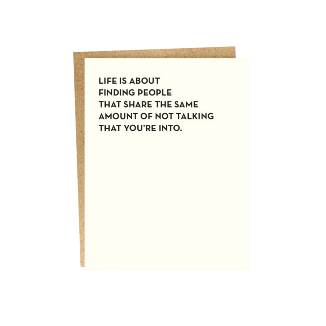 Not Talking Card