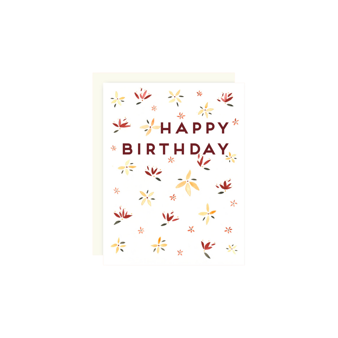 Birthday Florals Greeting Card