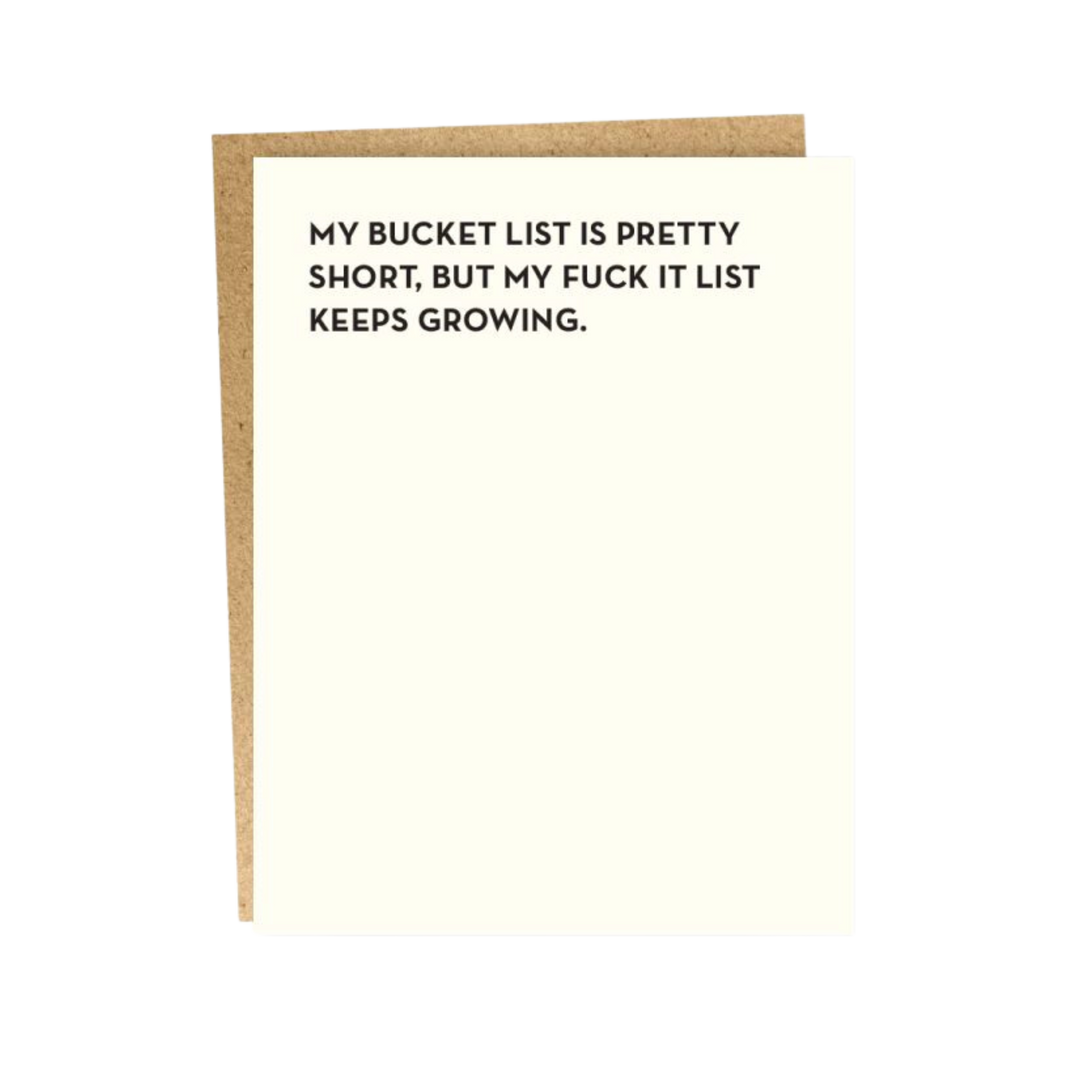 Bucket List Card