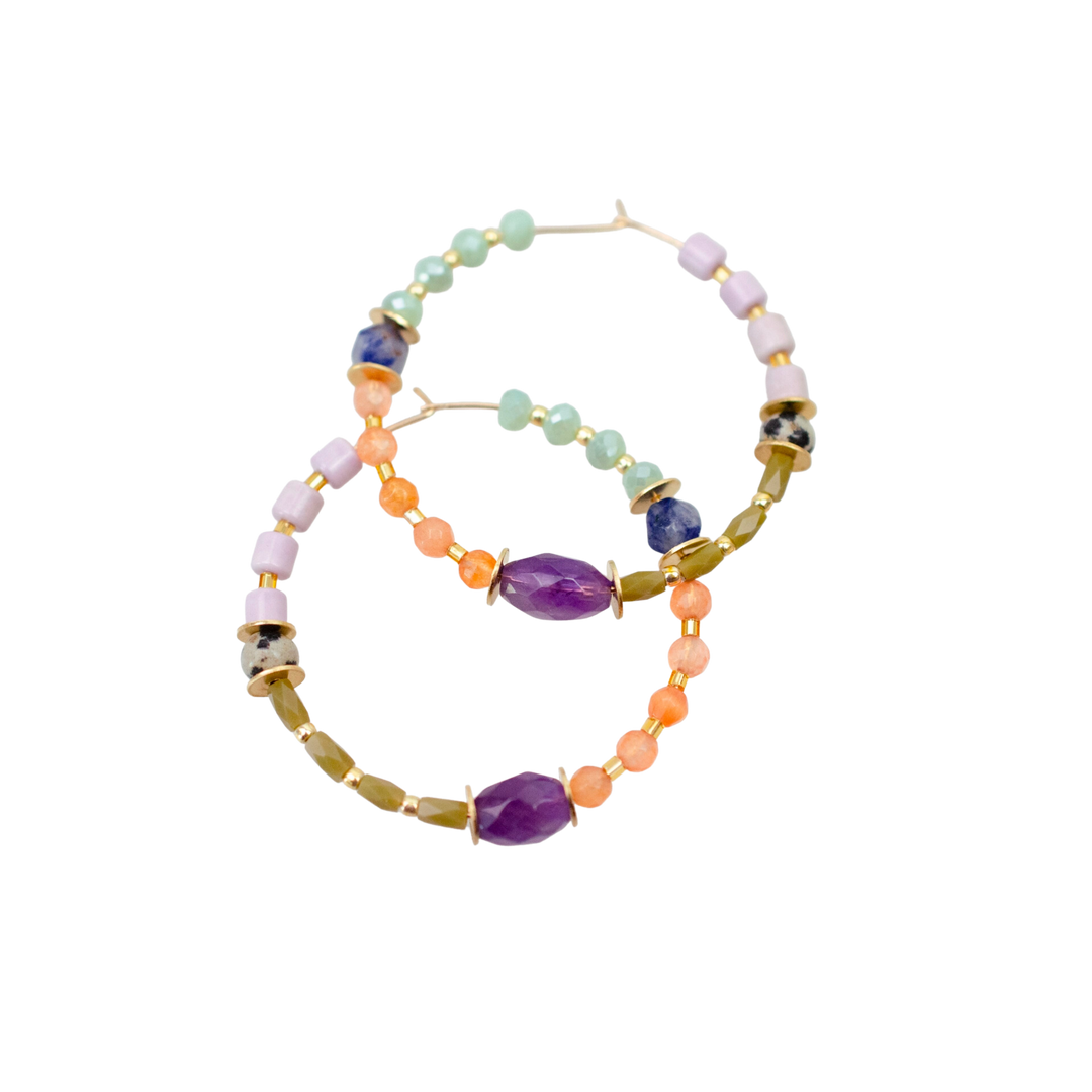 Amethyst Jules Hoops