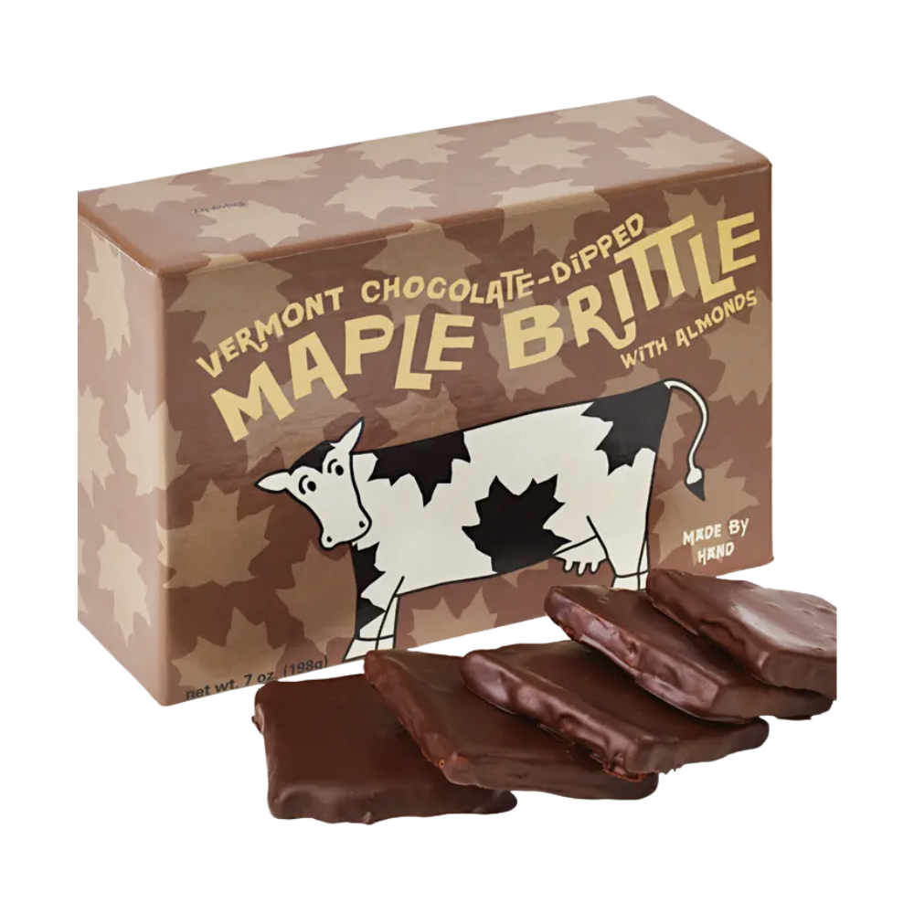 Chocolate-Dipped Maple Brittle with Almonds