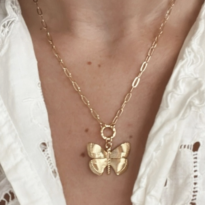 Honey Butterfly Necklace