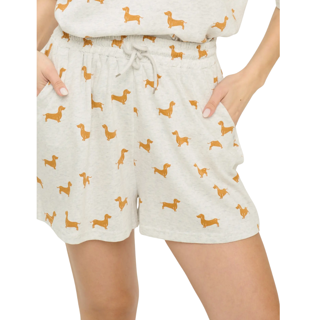 Yellow Wiener Dog Relaxed Fit Shorts