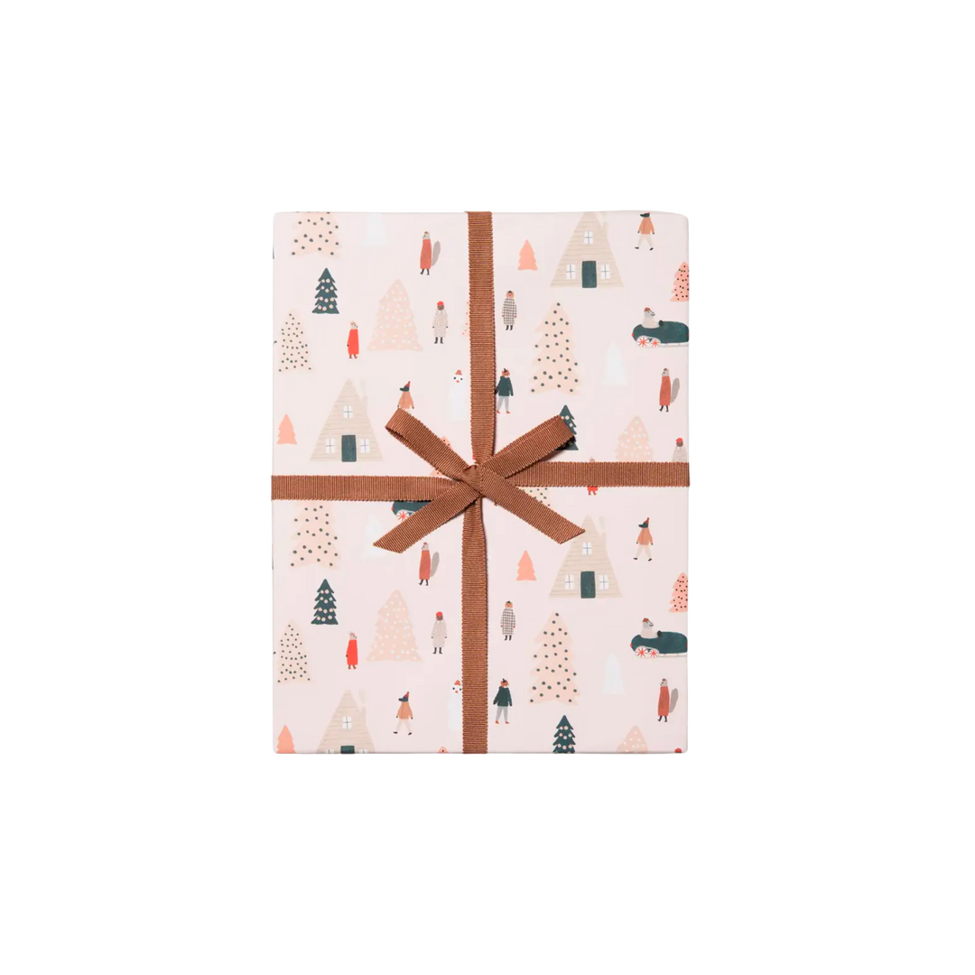 Pink Trees Gift Wrap