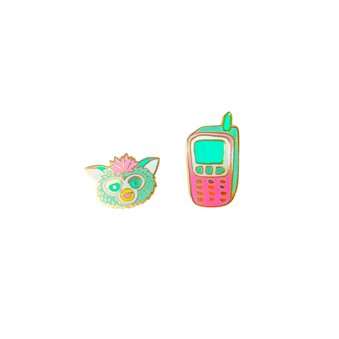 Furby 90s Cell Phone Earrings