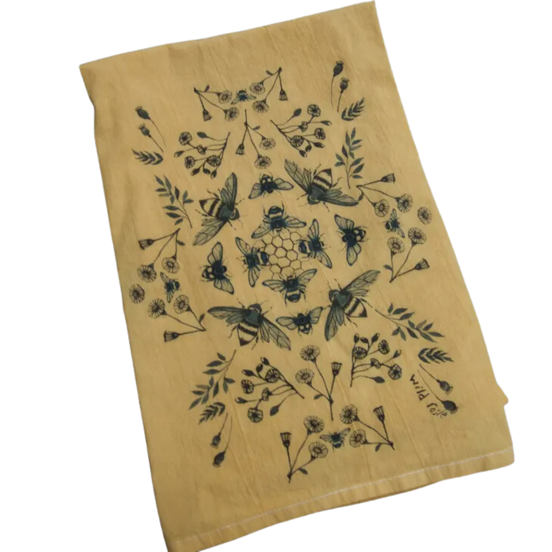 Honey and Bumble Hand Dyed Tea Towel