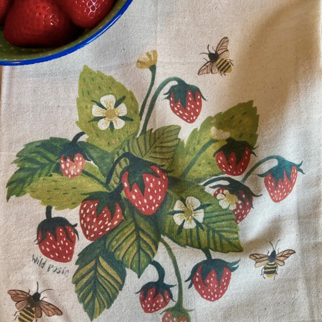 Strawberry Patch Tea Towel