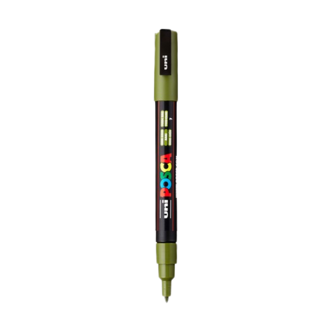 Posca PC-3M Paint Marker Fine Bullet Tip - Khaki Green