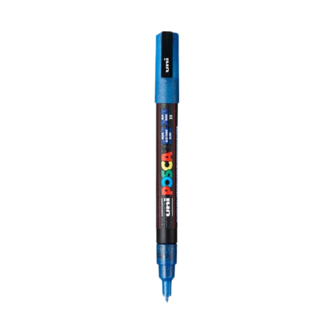 Posca PC-3M Paint Marker Fine Bullet Tip - Glitter Blue