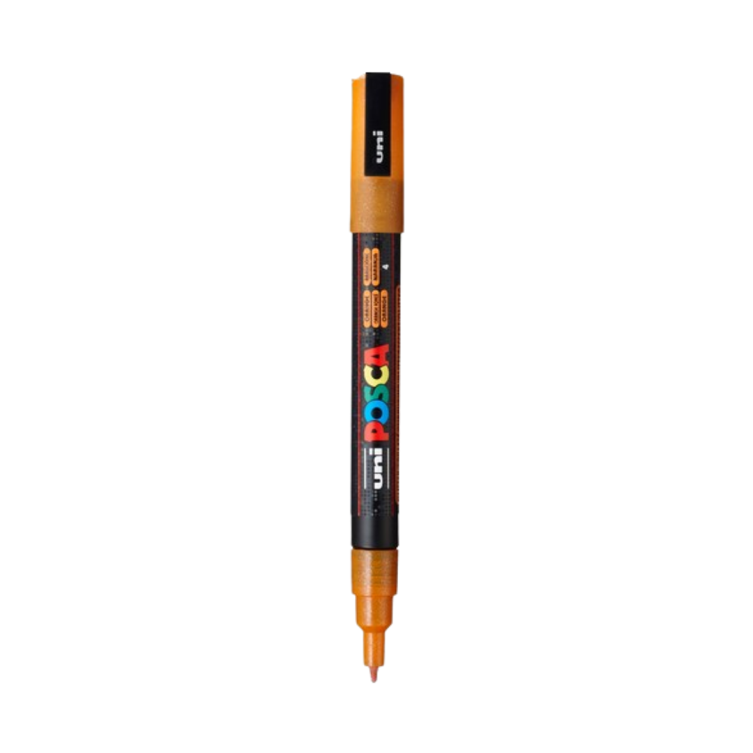 Posca PC-3M Paint Marker Fine Bullet Tip - Glitter Orange