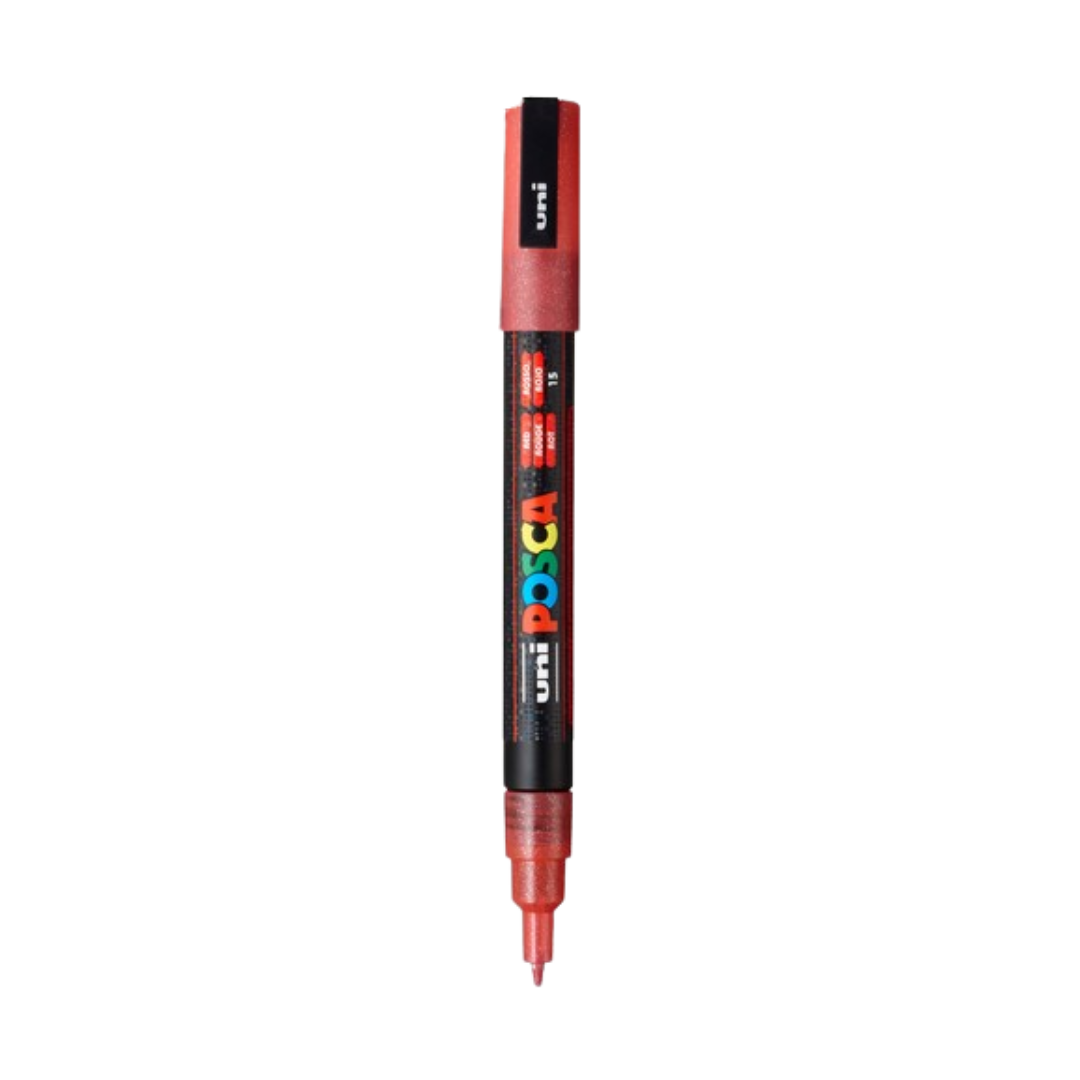 Posca PC-3M Paint Marker Fine Bullet Tip - Glitter Red