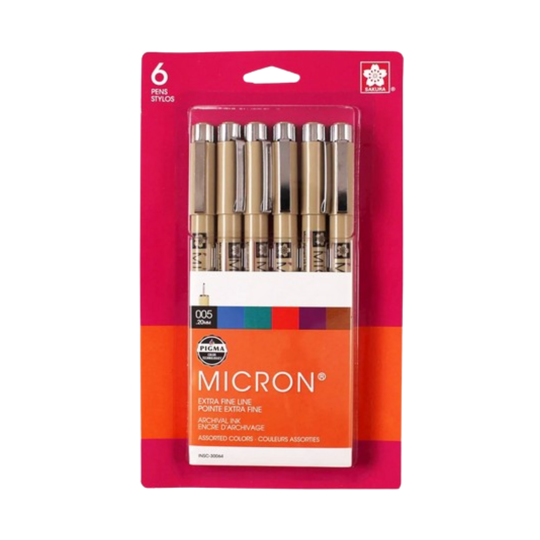 Sakura Pigma Micron Color Pen Set - 6 Count