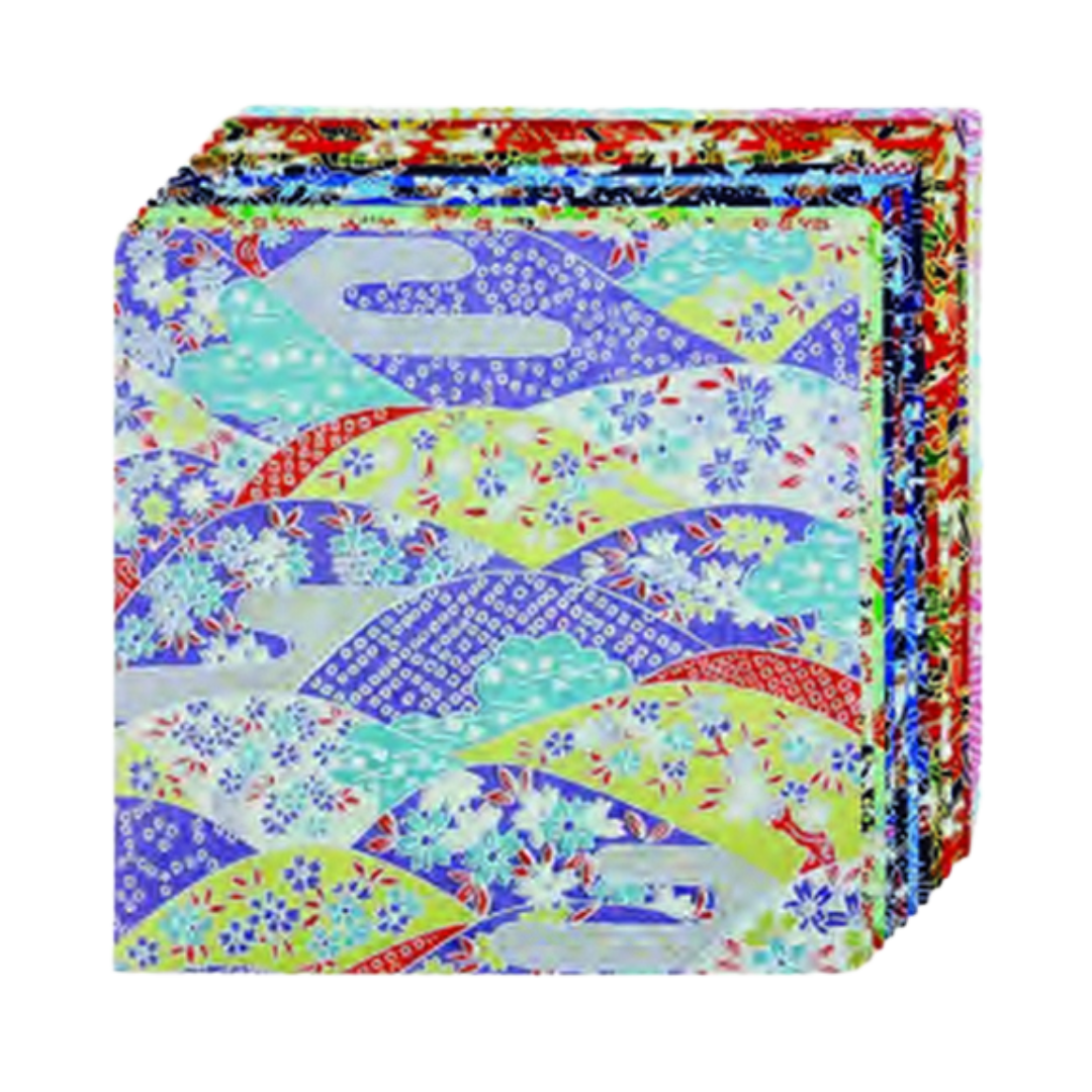 Origami Yuzen Paper – Assorted Patterns (12 Sheets, 5⅞")