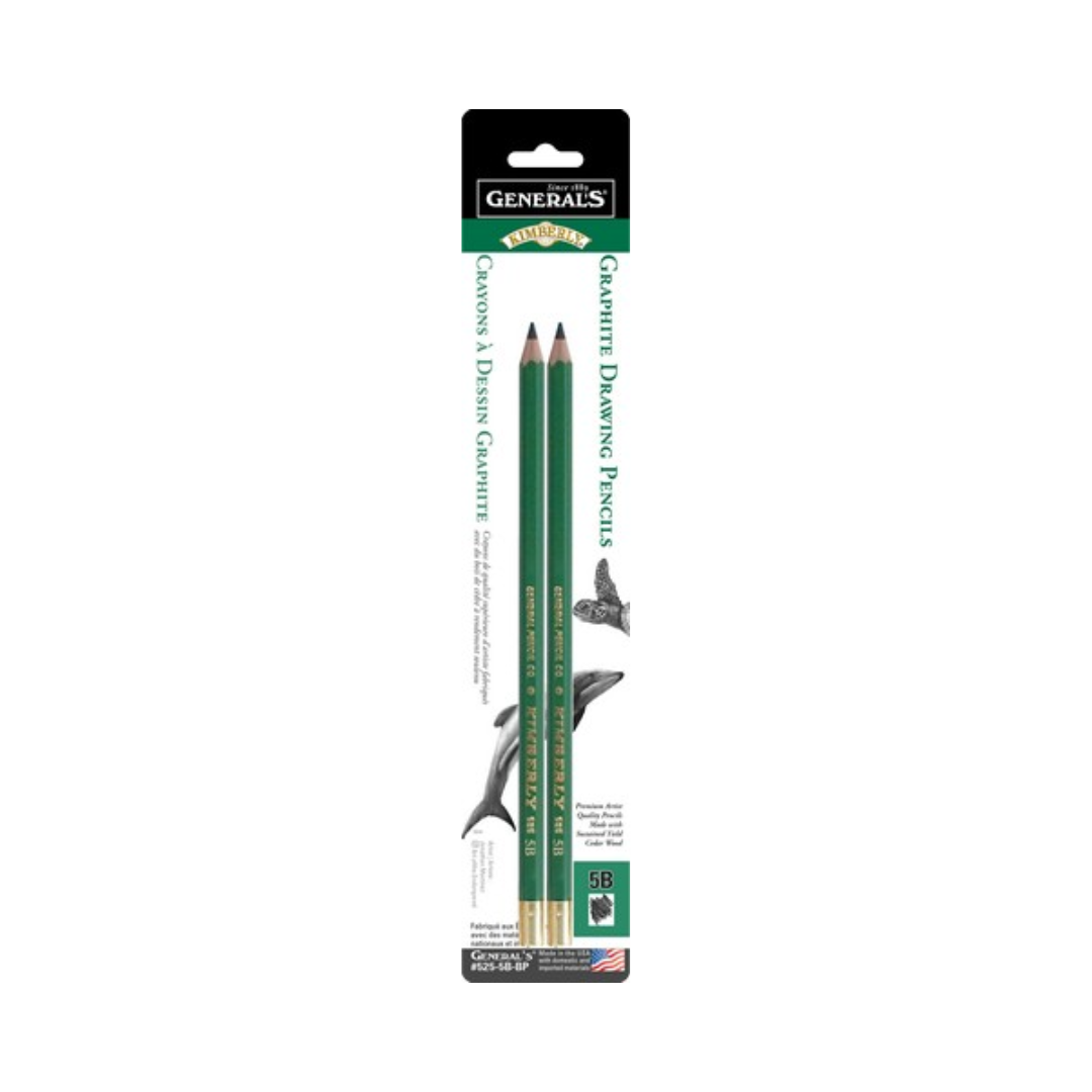 General's Drawing Pencil 5B 2-PACK