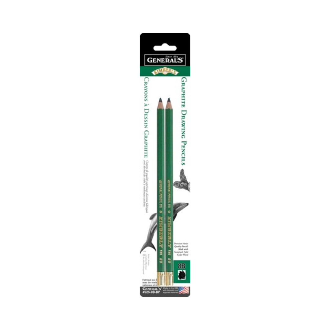 General's Drawing Pencil 8B 2-PACK