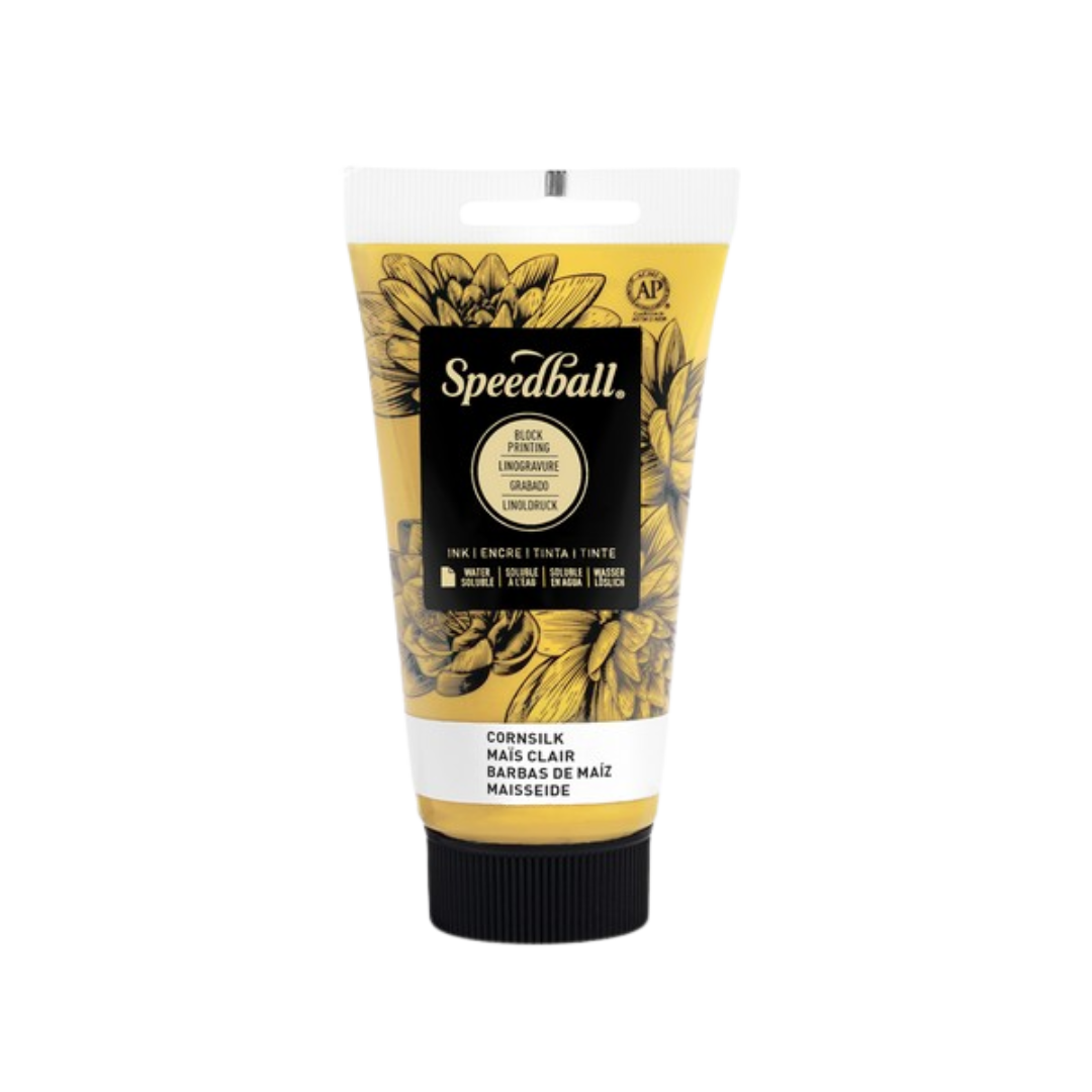 Water-Soluble Block Printing Ink 2.5oz - Cornsilk