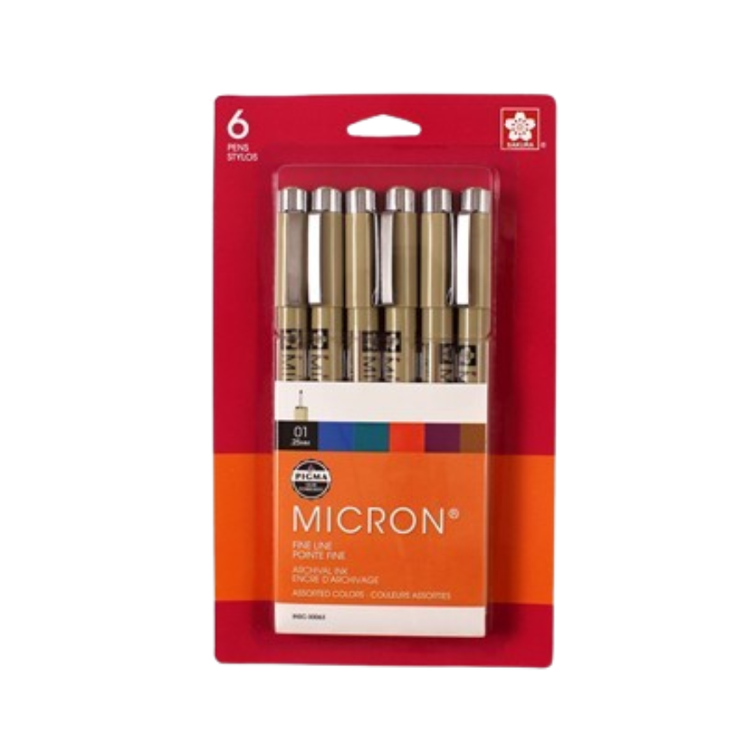 Sakura Pigma Micron Color Pen Set - 6 Count