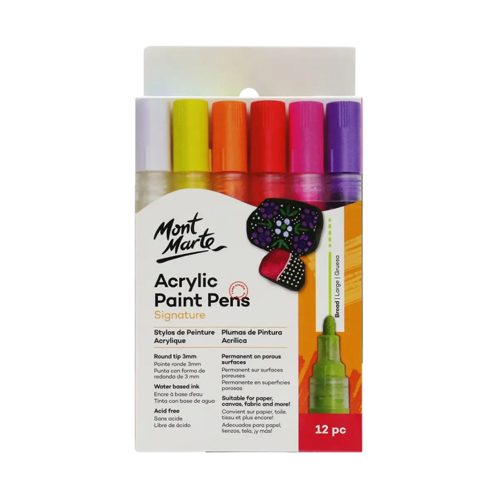 Acrylic Paint Pens Signature Broad Tip 3mm (0.12in) 12pc