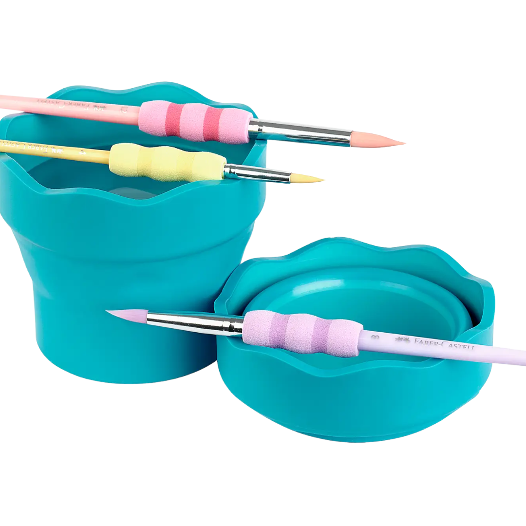 Clic & Go Collapsable Water Cup For Painting - Turquoise